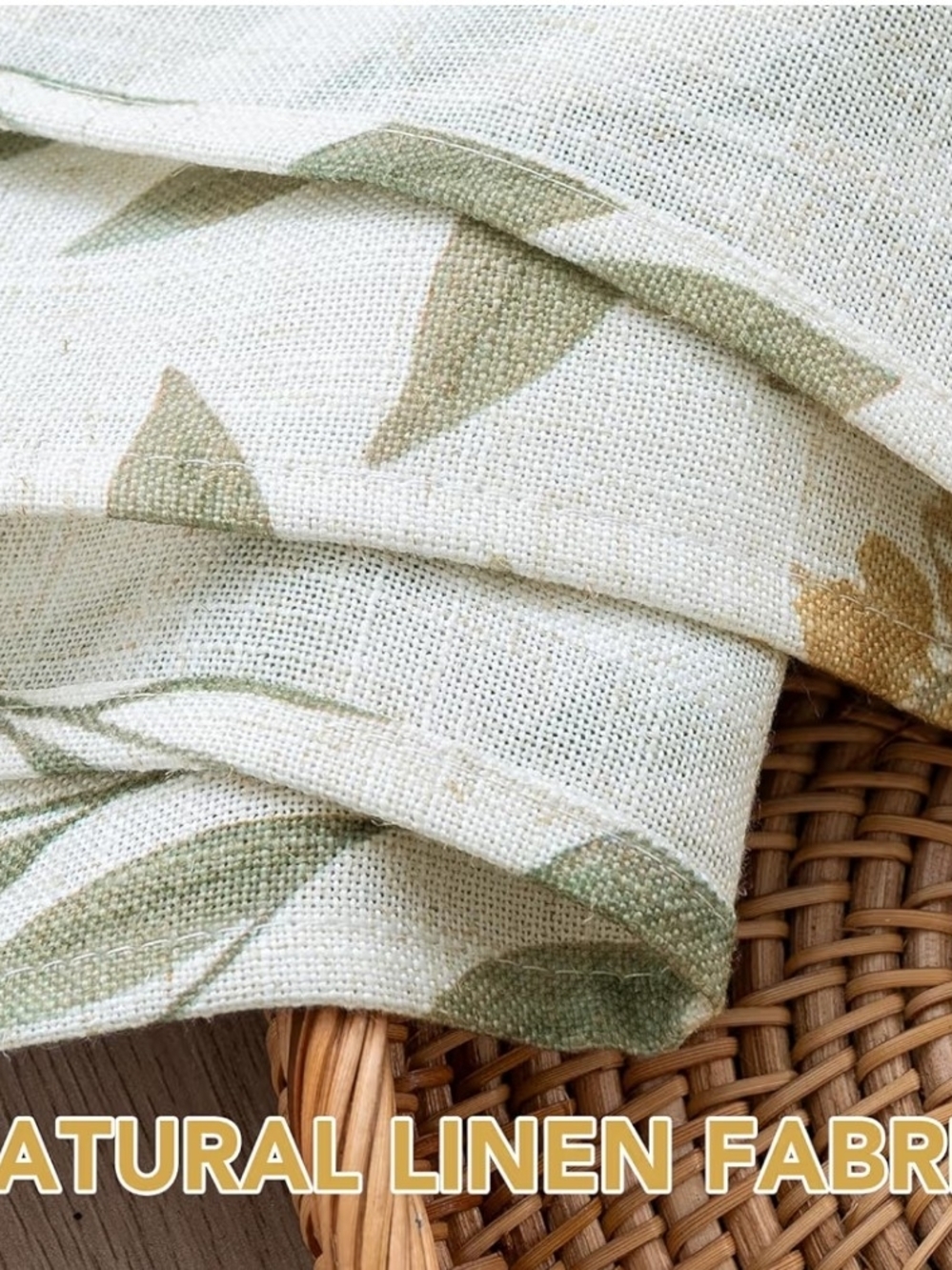 Botanical Print Linen Waterproof,wrinkle Free Tablecloth Size 60x104 - Picture 3 of 7